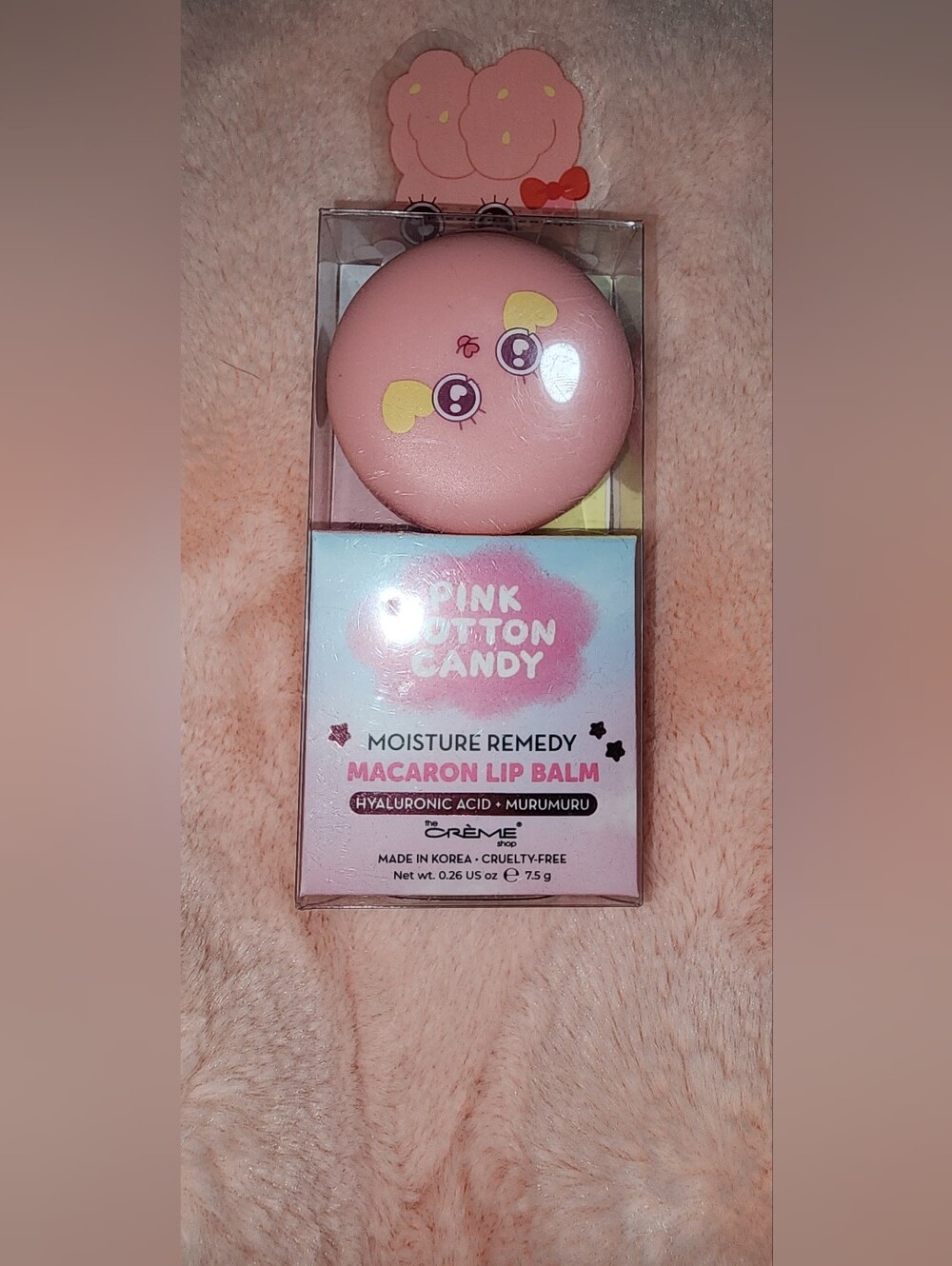 The CREME SHOP Pink Cotton Candy Macaron Lip Balm - Pink